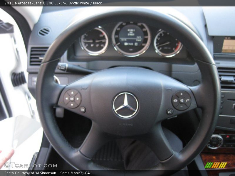 Arctic White / Black 2011 Mercedes-Benz C 300 Luxury