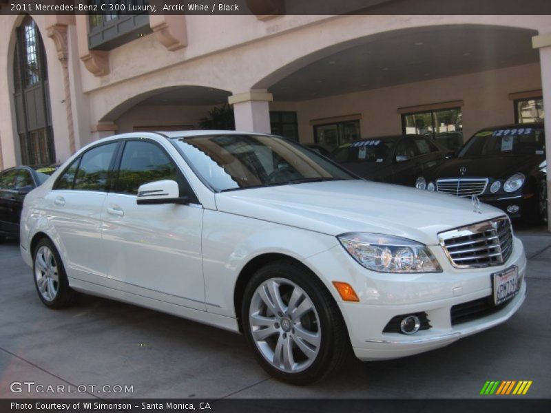 Arctic White / Black 2011 Mercedes-Benz C 300 Luxury