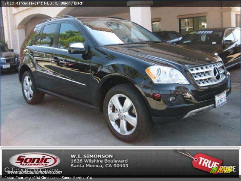 Black / Black 2010 Mercedes-Benz ML 350