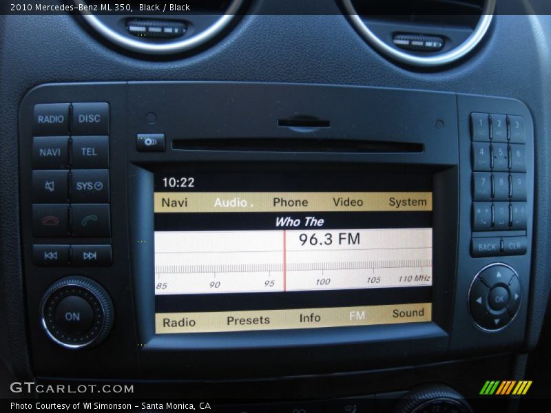 Black / Black 2010 Mercedes-Benz ML 350