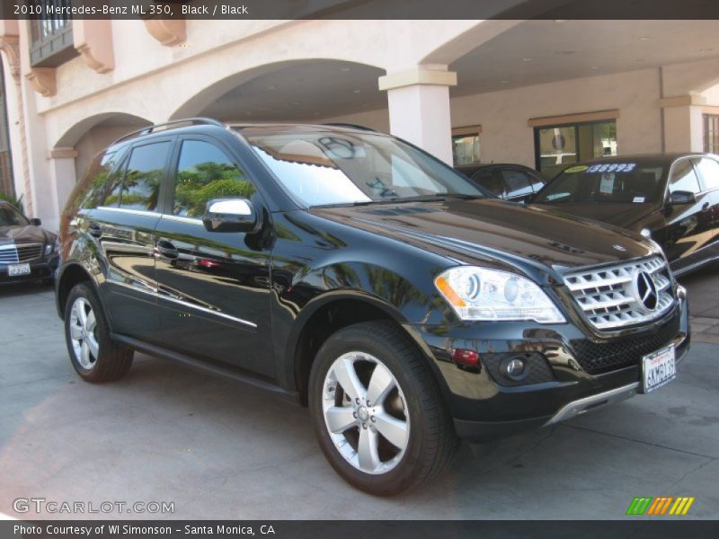 Black / Black 2010 Mercedes-Benz ML 350