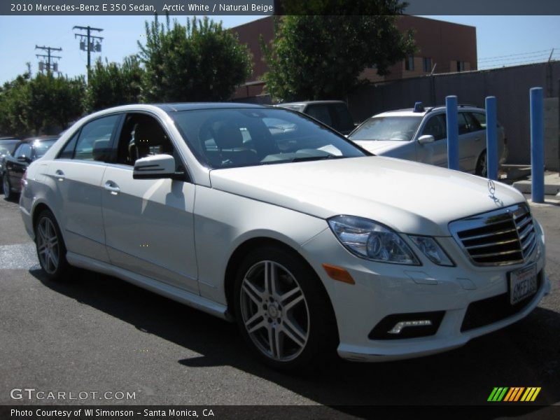 Arctic White / Natural Beige 2010 Mercedes-Benz E 350 Sedan