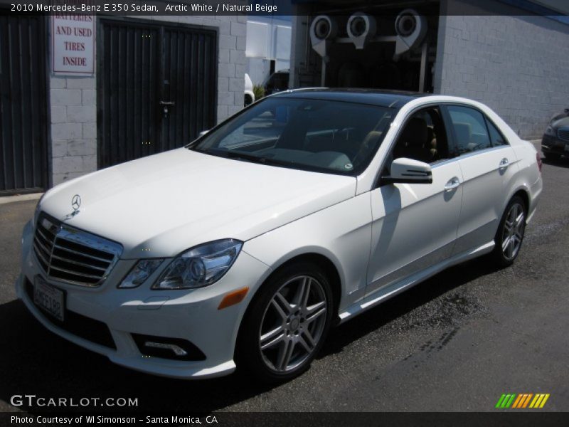 Arctic White / Natural Beige 2010 Mercedes-Benz E 350 Sedan