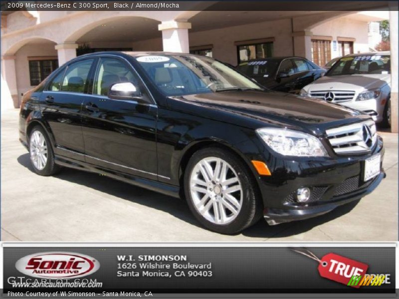 Black / Almond/Mocha 2009 Mercedes-Benz C 300 Sport
