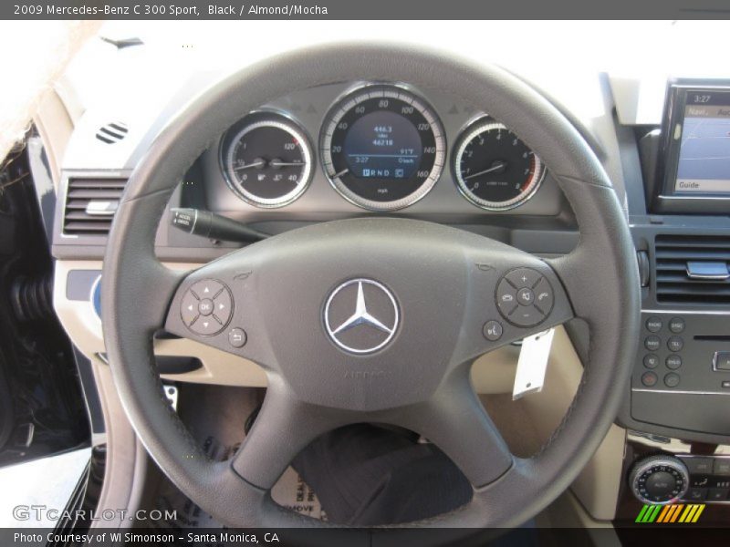 Black / Almond/Mocha 2009 Mercedes-Benz C 300 Sport