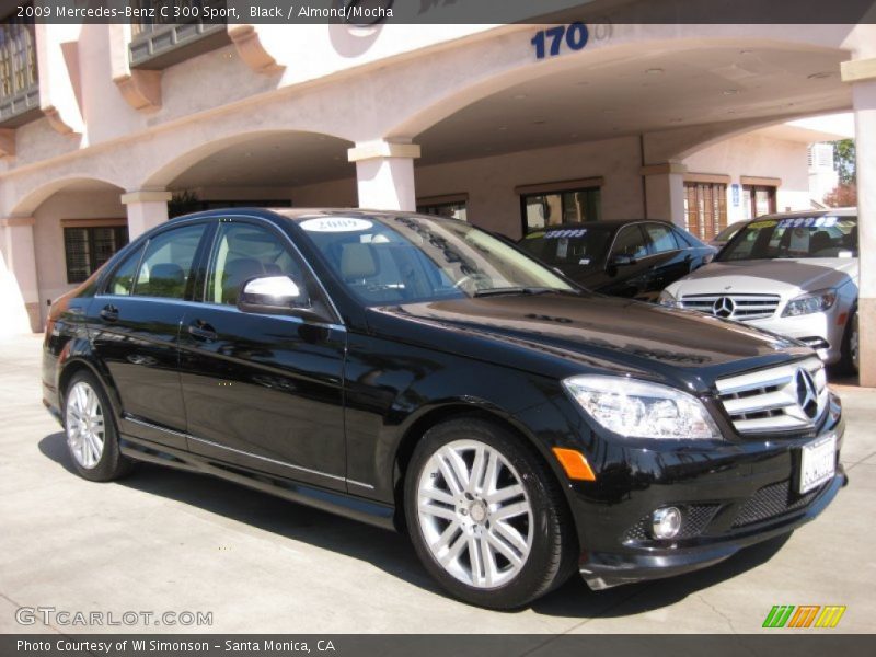 Black / Almond/Mocha 2009 Mercedes-Benz C 300 Sport