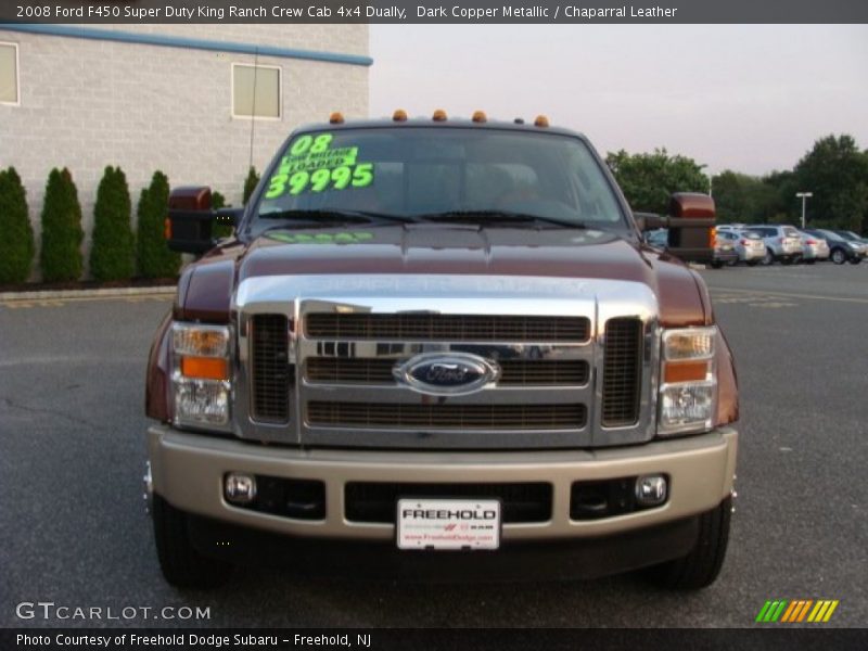 Dark Copper Metallic / Chaparral Leather 2008 Ford F450 Super Duty King Ranch Crew Cab 4x4 Dually