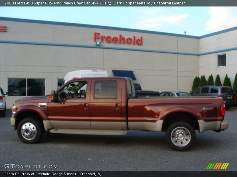 Dark Copper Metallic / Chaparral Leather 2008 Ford F450 Super Duty King Ranch Crew Cab 4x4 Dually