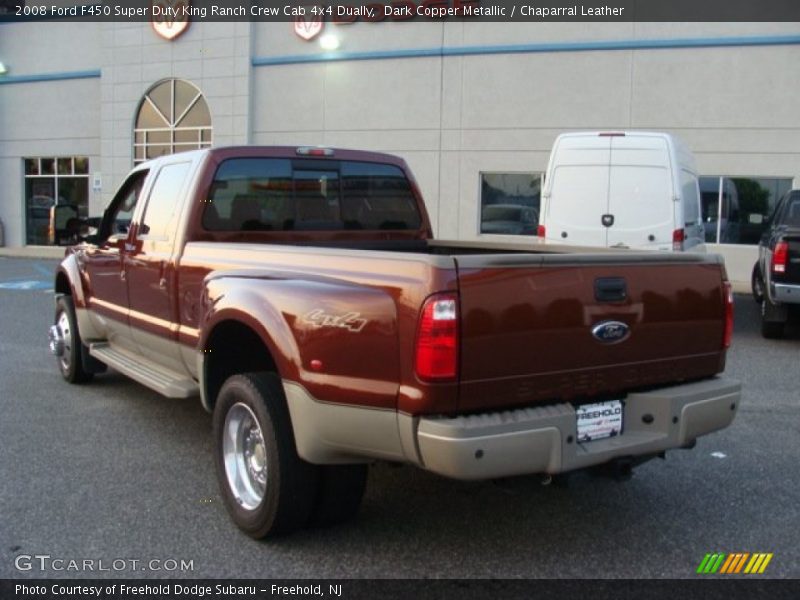 Dark Copper Metallic / Chaparral Leather 2008 Ford F450 Super Duty King Ranch Crew Cab 4x4 Dually