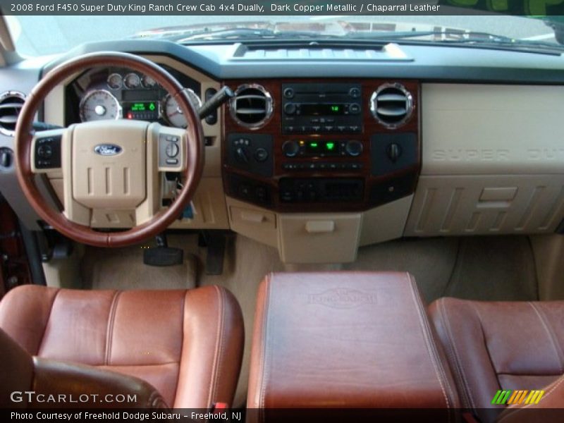Dark Copper Metallic / Chaparral Leather 2008 Ford F450 Super Duty King Ranch Crew Cab 4x4 Dually