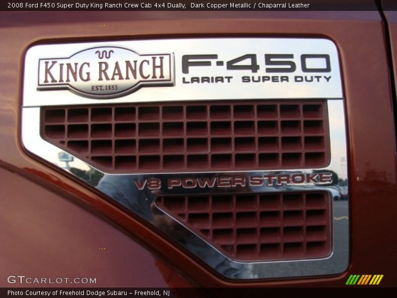 Dark Copper Metallic / Chaparral Leather 2008 Ford F450 Super Duty King Ranch Crew Cab 4x4 Dually