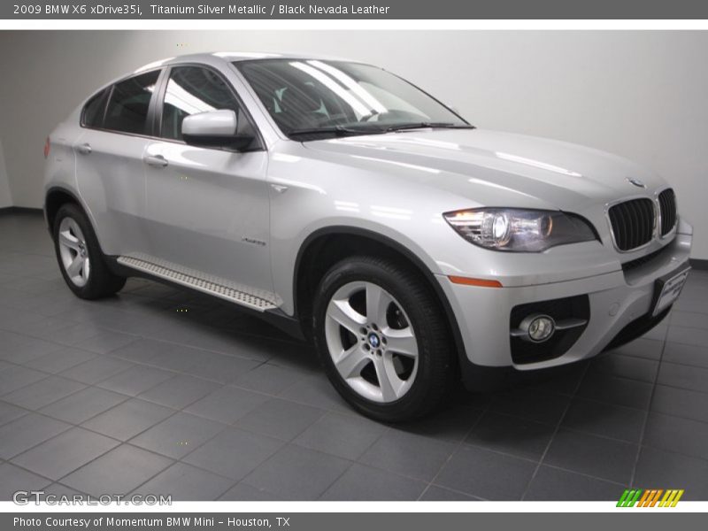 Titanium Silver Metallic / Black Nevada Leather 2009 BMW X6 xDrive35i