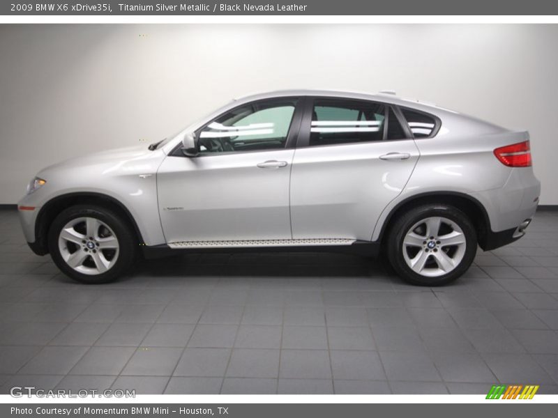 Titanium Silver Metallic / Black Nevada Leather 2009 BMW X6 xDrive35i