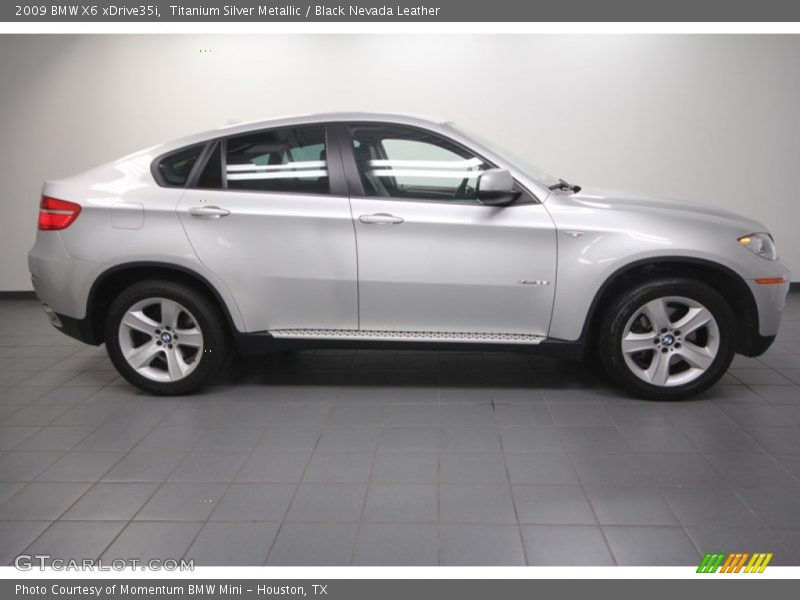 Titanium Silver Metallic / Black Nevada Leather 2009 BMW X6 xDrive35i