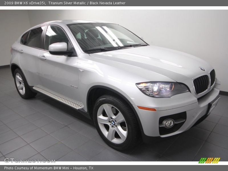 Titanium Silver Metallic / Black Nevada Leather 2009 BMW X6 xDrive35i