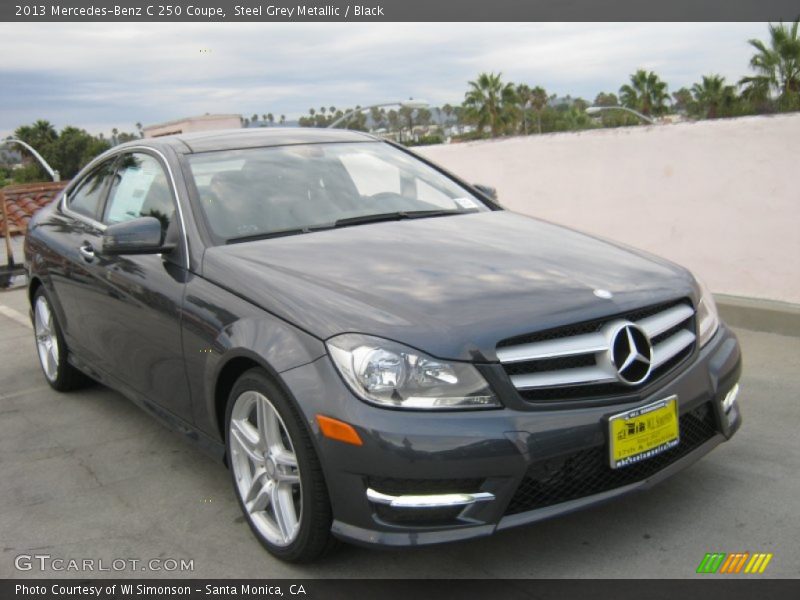 Steel Grey Metallic / Black 2013 Mercedes-Benz C 250 Coupe