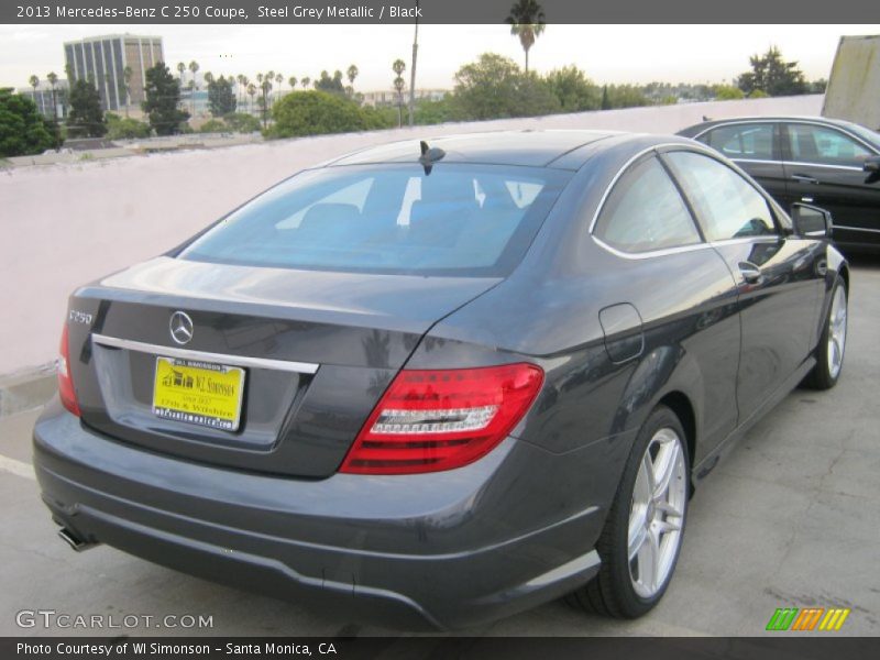 Steel Grey Metallic / Black 2013 Mercedes-Benz C 250 Coupe