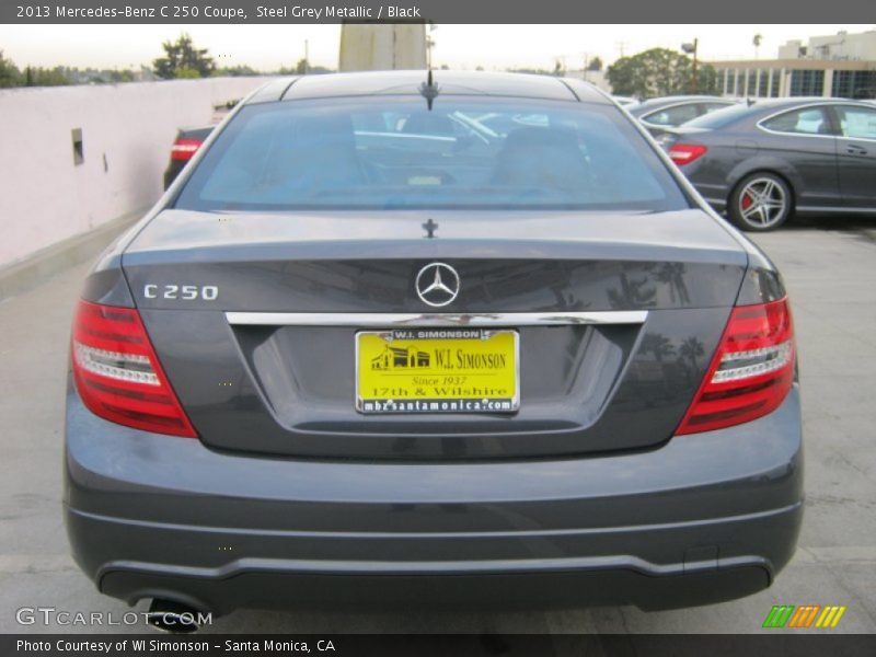 Steel Grey Metallic / Black 2013 Mercedes-Benz C 250 Coupe