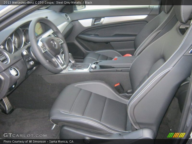 Steel Grey Metallic / Black 2013 Mercedes-Benz C 250 Coupe