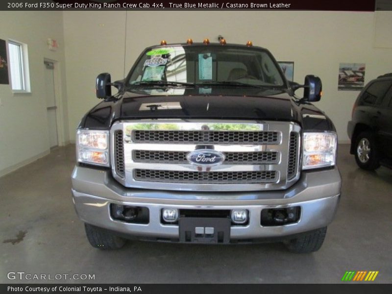 True Blue Metallic / Castano Brown Leather 2006 Ford F350 Super Duty King Ranch Crew Cab 4x4
