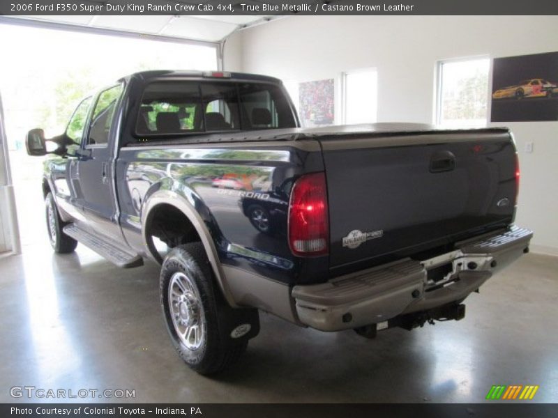 True Blue Metallic / Castano Brown Leather 2006 Ford F350 Super Duty King Ranch Crew Cab 4x4