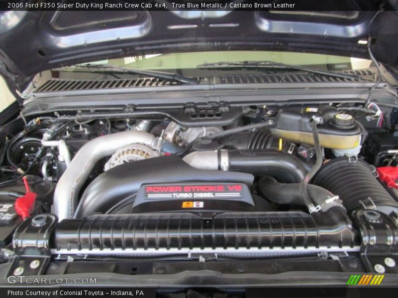 True Blue Metallic / Castano Brown Leather 2006 Ford F350 Super Duty King Ranch Crew Cab 4x4