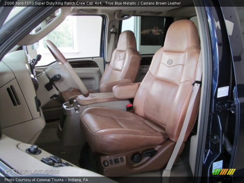 True Blue Metallic / Castano Brown Leather 2006 Ford F350 Super Duty King Ranch Crew Cab 4x4
