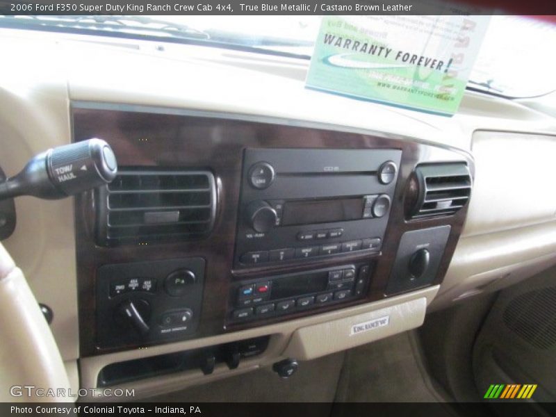 True Blue Metallic / Castano Brown Leather 2006 Ford F350 Super Duty King Ranch Crew Cab 4x4