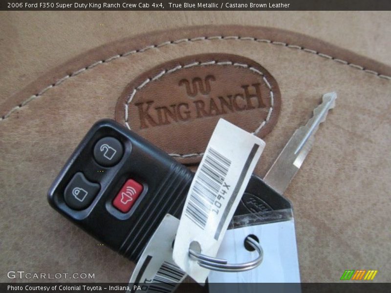 True Blue Metallic / Castano Brown Leather 2006 Ford F350 Super Duty King Ranch Crew Cab 4x4