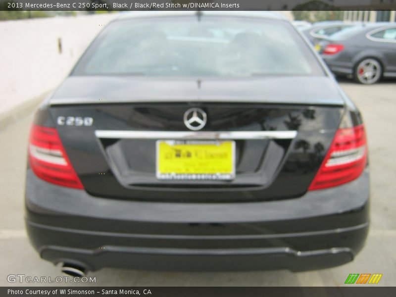 Black / Black/Red Stitch w/DINAMICA Inserts 2013 Mercedes-Benz C 250 Sport