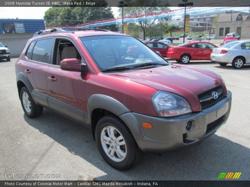 Mesa Red / Beige 2008 Hyundai Tucson SE 4WD