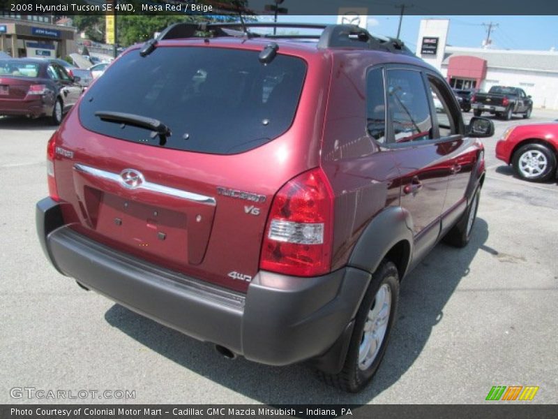 Mesa Red / Beige 2008 Hyundai Tucson SE 4WD