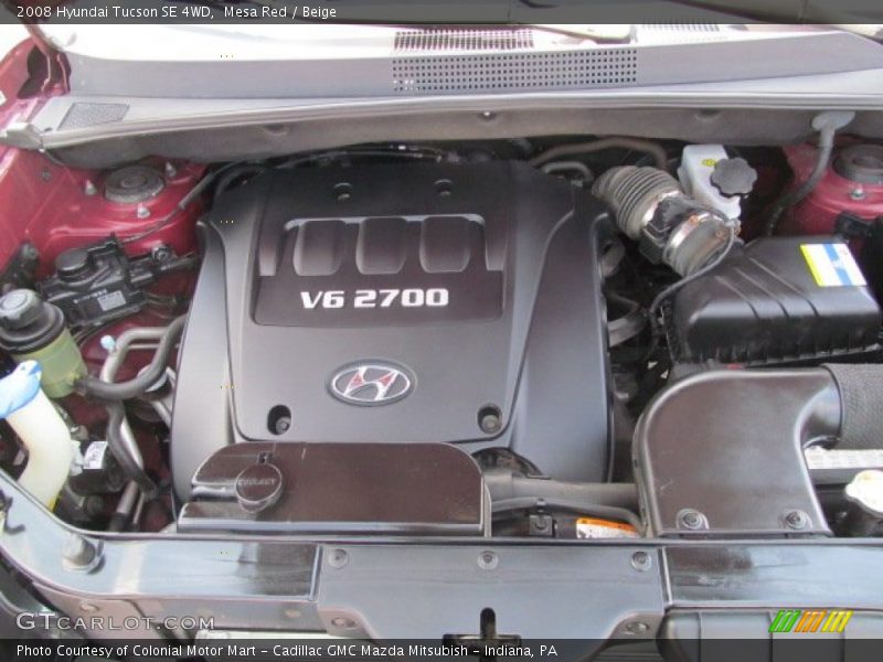 Mesa Red / Beige 2008 Hyundai Tucson SE 4WD