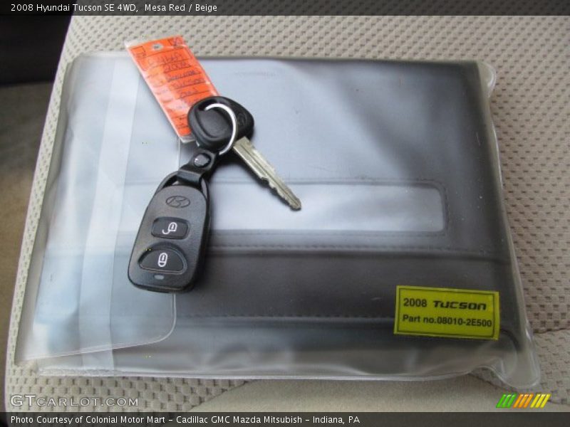 Mesa Red / Beige 2008 Hyundai Tucson SE 4WD