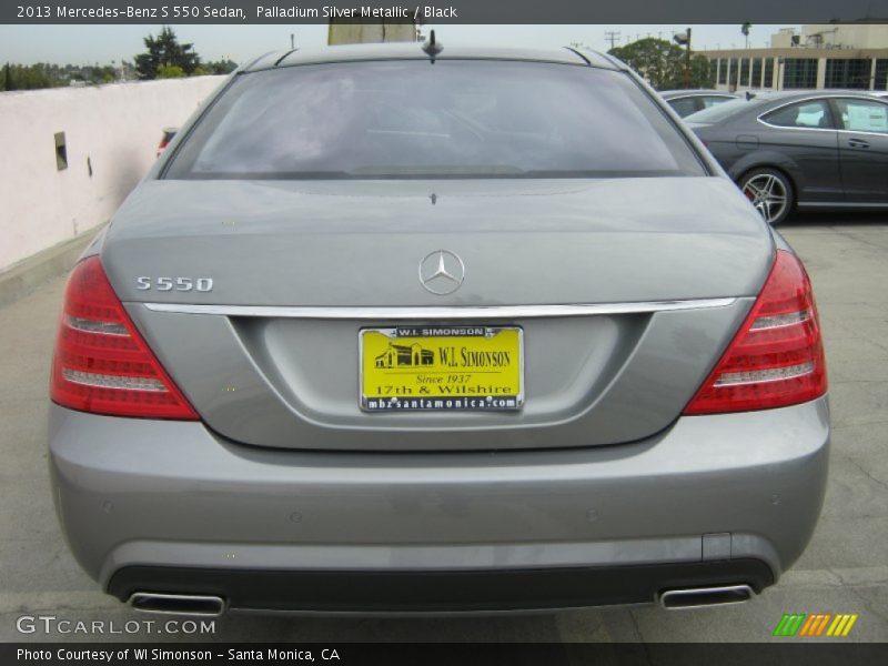 Palladium Silver Metallic / Black 2013 Mercedes-Benz S 550 Sedan