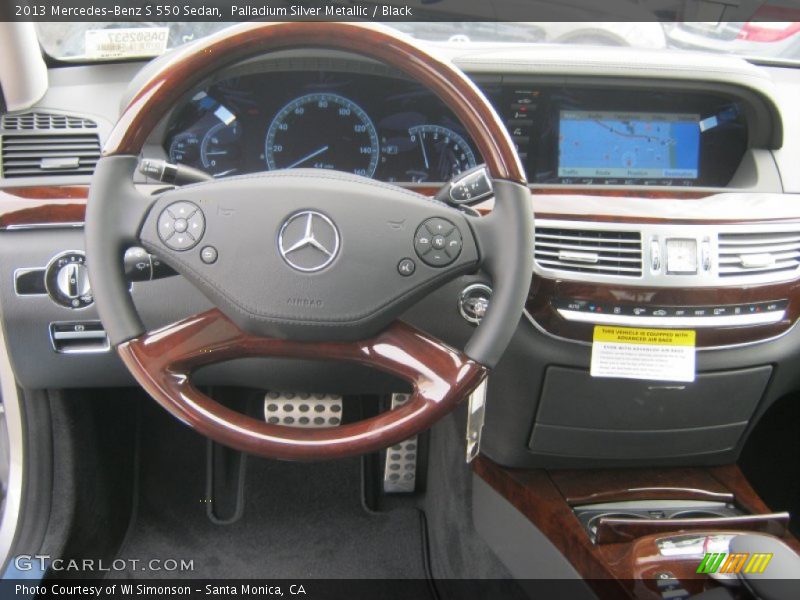 Palladium Silver Metallic / Black 2013 Mercedes-Benz S 550 Sedan