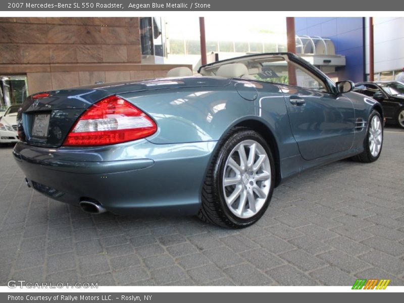 Aegean Blue Metallic / Stone 2007 Mercedes-Benz SL 550 Roadster