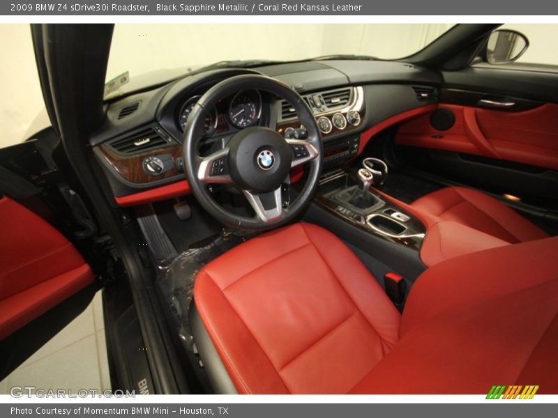Coral Red Kansas Leather Interior - 2009 Z4 sDrive30i Roadster 