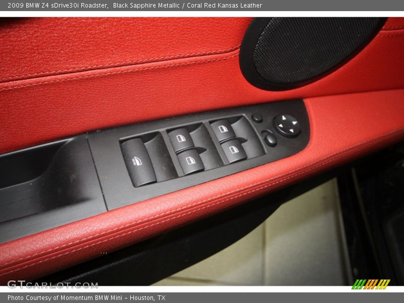 Black Sapphire Metallic / Coral Red Kansas Leather 2009 BMW Z4 sDrive30i Roadster