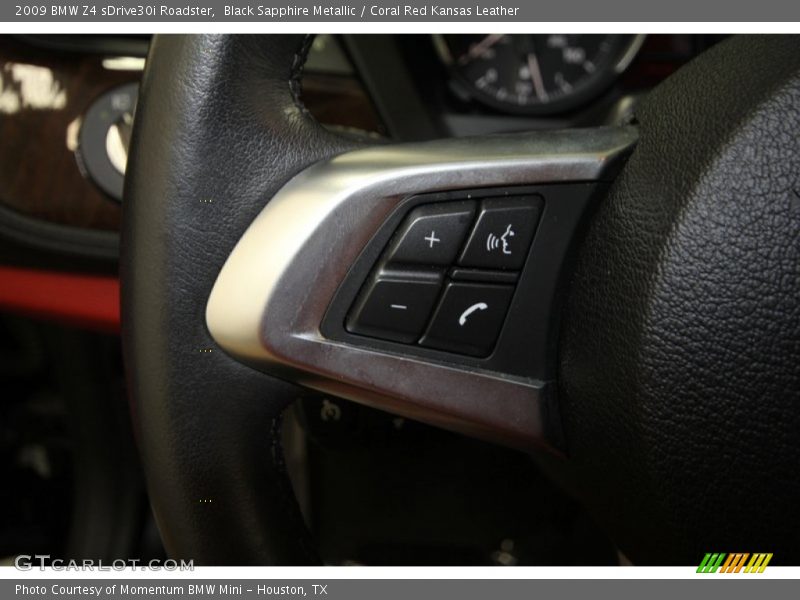 Black Sapphire Metallic / Coral Red Kansas Leather 2009 BMW Z4 sDrive30i Roadster
