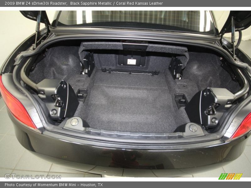 Black Sapphire Metallic / Coral Red Kansas Leather 2009 BMW Z4 sDrive30i Roadster