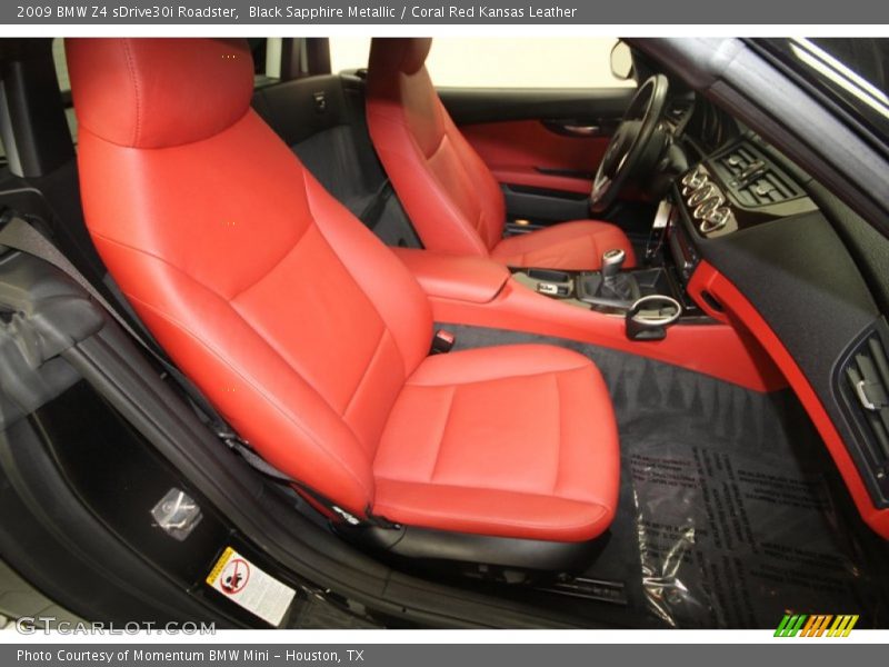 Black Sapphire Metallic / Coral Red Kansas Leather 2009 BMW Z4 sDrive30i Roadster