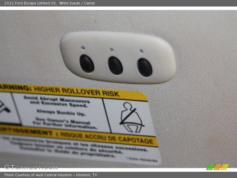 White Suede / Camel 2011 Ford Escape Limited V6