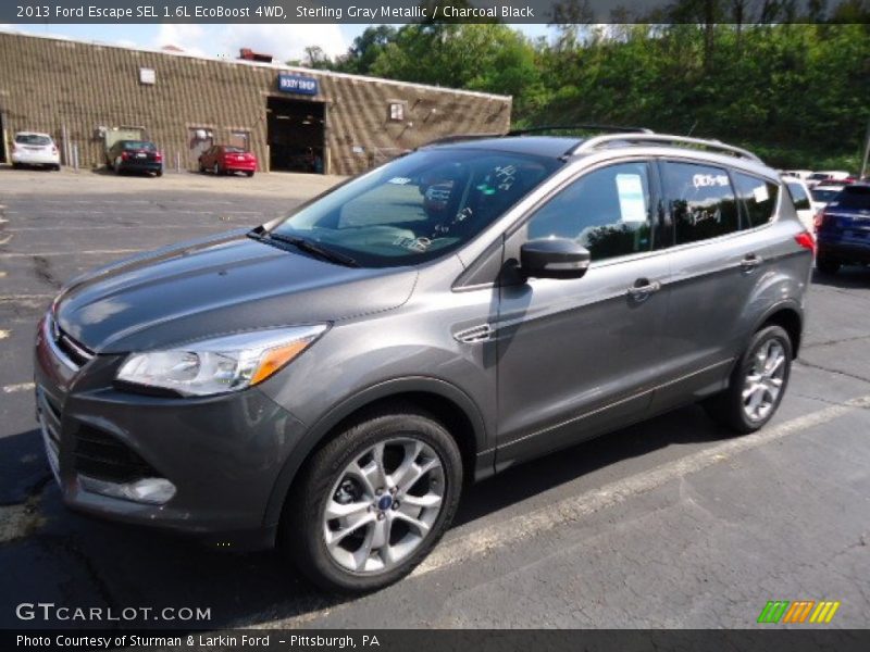 Sterling Gray Metallic / Charcoal Black 2013 Ford Escape SEL 1.6L EcoBoost 4WD
