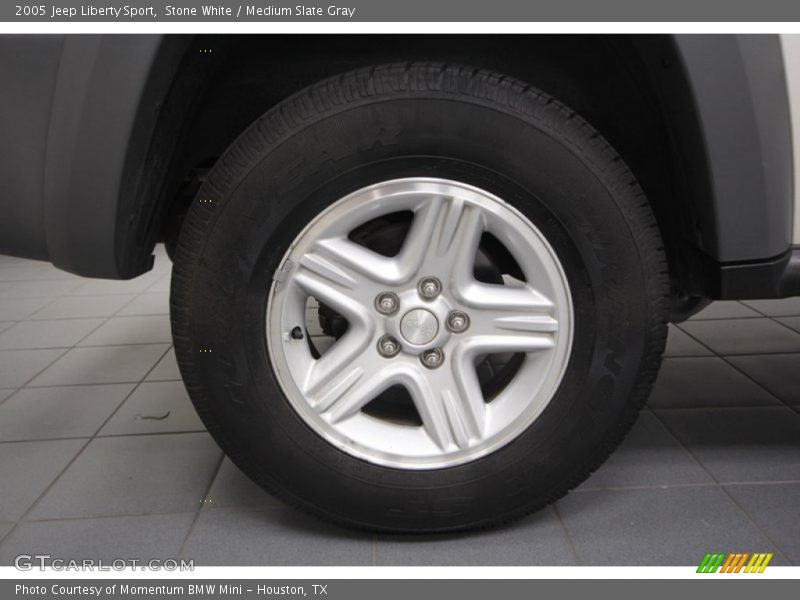 Stone White / Medium Slate Gray 2005 Jeep Liberty Sport