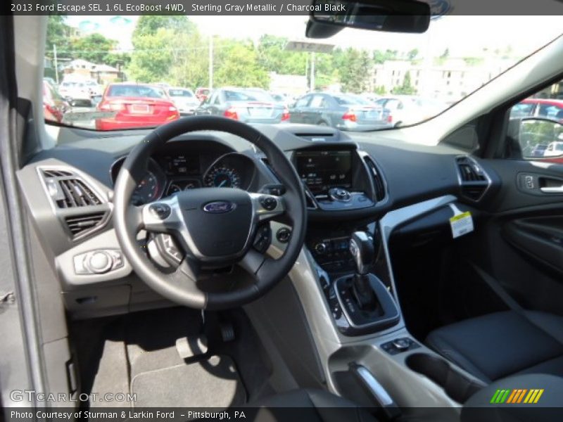 Sterling Gray Metallic / Charcoal Black 2013 Ford Escape SEL 1.6L EcoBoost 4WD