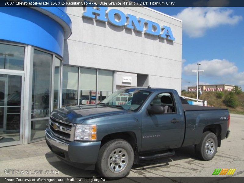 Blue Granite Metallic / Dark Titanium Gray 2007 Chevrolet Silverado 1500 LS Regular Cab 4x4