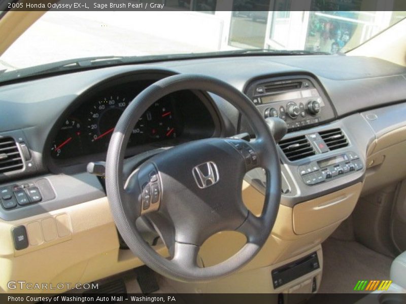 Sage Brush Pearl / Gray 2005 Honda Odyssey EX-L