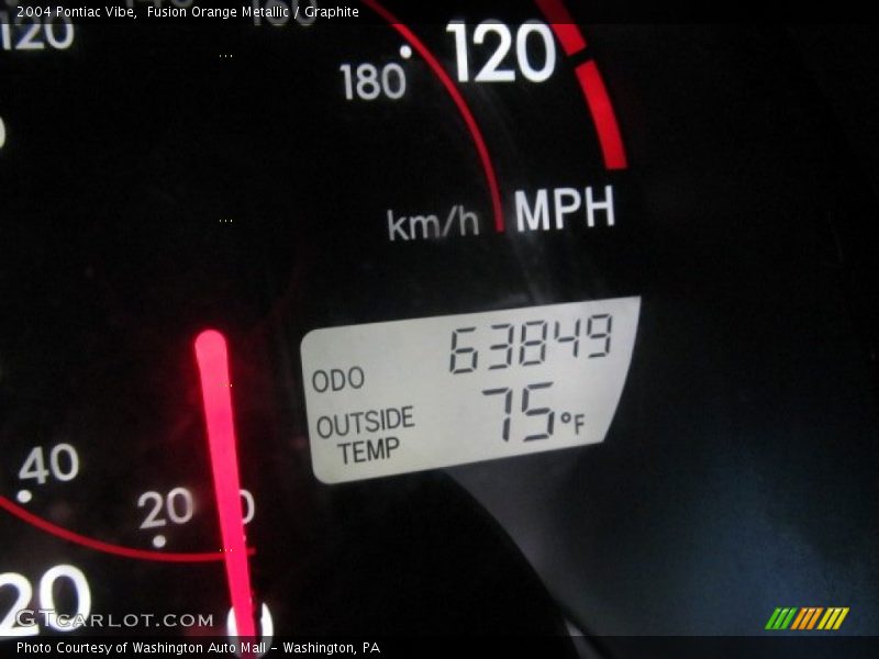 Fusion Orange Metallic / Graphite 2004 Pontiac Vibe