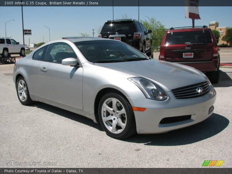Brilliant Silver Metallic / Stone 2005 Infiniti G 35 Coupe